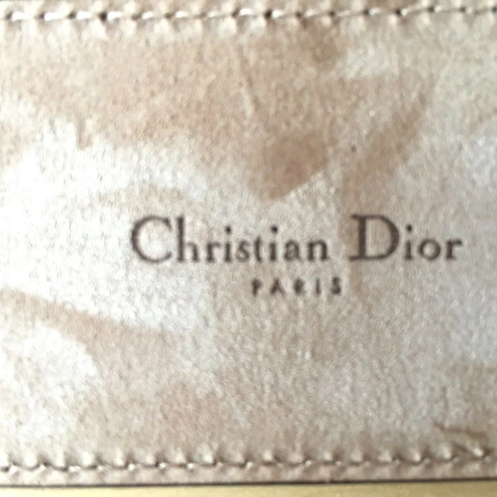 AUTHENTIC CHRISTIAN DIOR BLACK LEATHER LADIES BELT